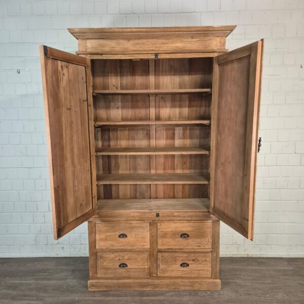 Kabinettschrank Kleiderschrank Teakholz 1,32 m – Bild 6