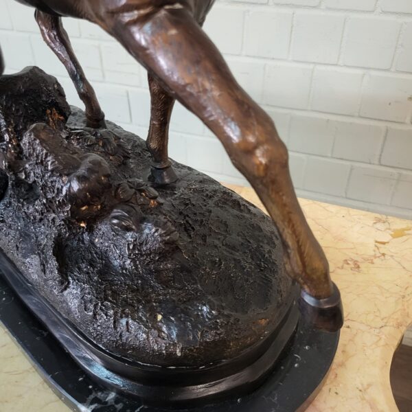 Skulptur Dekoration Jäger zu Pferd 1940 Bronze – Bild 13