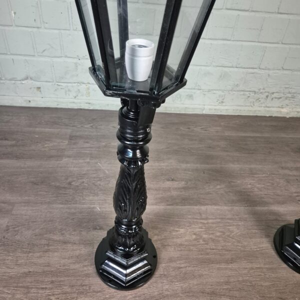 Set Gartenlampen Laternen Aluminium Schwarz 1,10 m – Bild 6