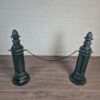 Absperrpfosten-Set mit Kette Pfosten 1,00 m – Bild 2