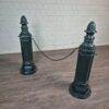 Absperrpfosten-Set mit Kette Pfosten 1,00 m