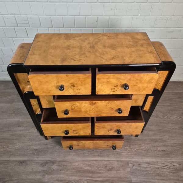 Kommode Birke Furnier Art Déco 1,27 m – Bild 9