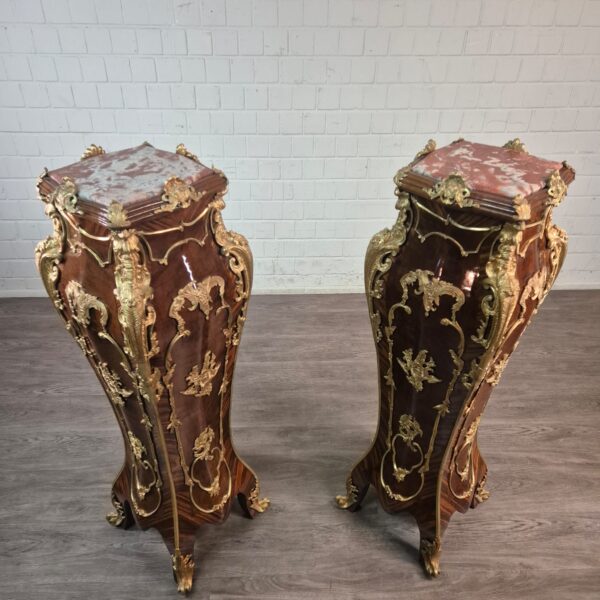 Säulen-Set Barockstil Marmor Nussbaum 1,50 m – Bild 4