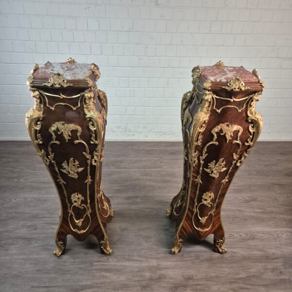 Säulen-Set Barockstil Marmor Nussbaum 1,50 m – Bild 3