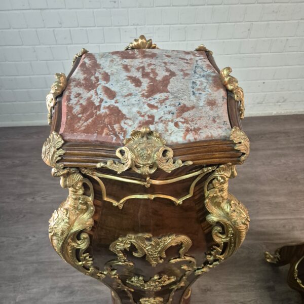 Säulen-Set Barockstil Marmor Nussbaum 1,50 m – Bild 12