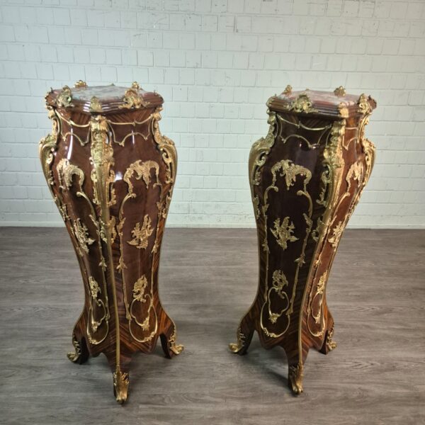 Säulen-Set Barockstil Marmor Nussbaum 1,50 m – Bild 2