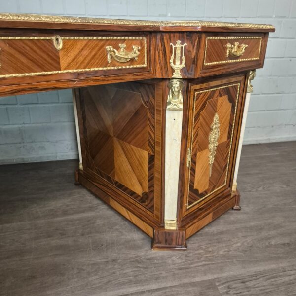 Schreibtisch Nussbaum Barockstil 1,85 m – Bild 6