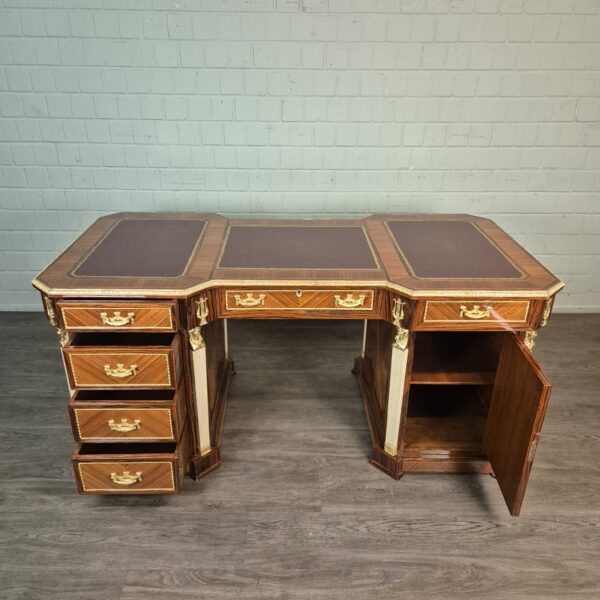 Schreibtisch Nussbaum Barockstil 1,85 m – Bild 15
