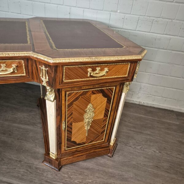 Schreibtisch Nussbaum Barockstil 1,85 m – Bild 8