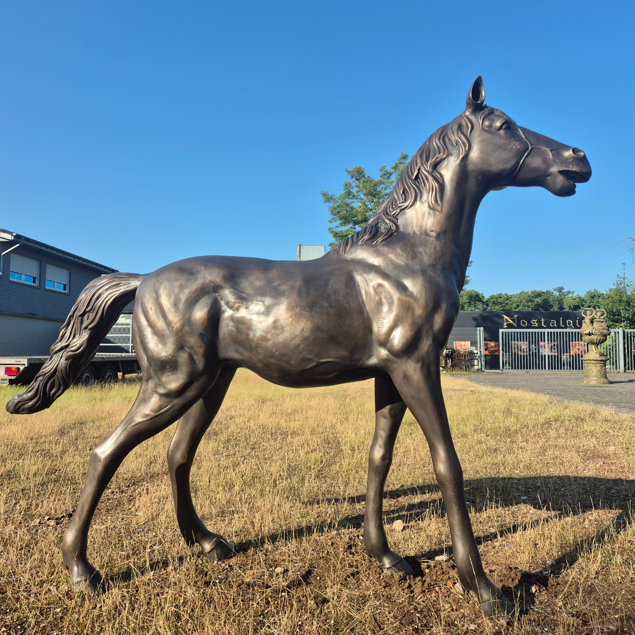 Skulptur Dekoration Pferd Bronze 1,52 m – Bild 3