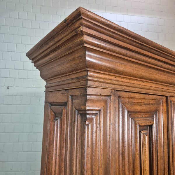 Frankfurter Wellenschrank Kleiderschrank Barock 1780 Eiche – Bild 4