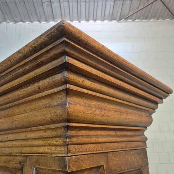 Frankfurter Wellenschrank Kleiderschrank Barock 1780 Eiche – Bild 11