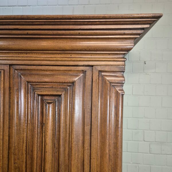 Frankfurter Wellenschrank Kleiderschrank Barock 1780 Eiche – Bild 12