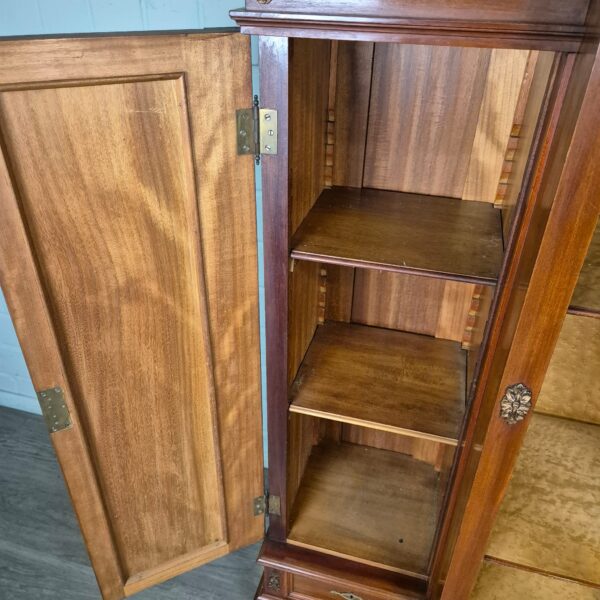 Buffet-Vitrine Anrichte Jugendstil 1900 Nussbaum – Bild 11
