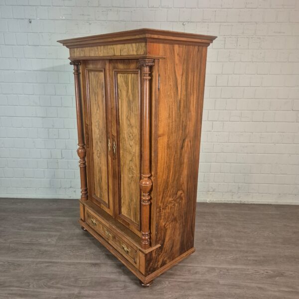 Kleiderschrank Schrank Gründerzeit 1880 Nussbaum – Bild 3