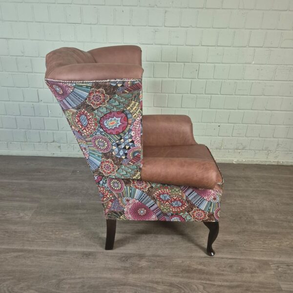 Chesterfield Ohrenbackensessel Sessel Leder – Bild 12