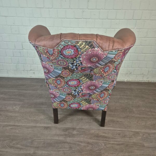 Chesterfield Ohrenbackensessel Sessel Leder – Bild 2