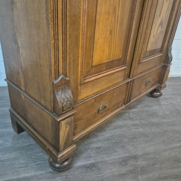 Schrank Kleiderschrank Gründerzeit 1880 Eiche – Bild 6