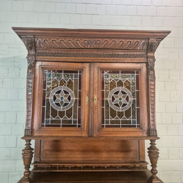 Buffetschrank Schrank Gründerzeit 1880 Eiche – Bild 11