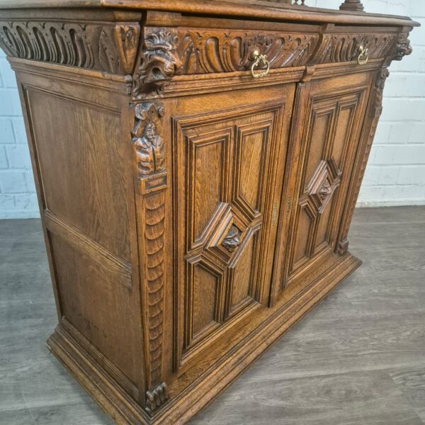Buffetschrank Schrank Gründerzeit 1880 Eiche – Bild 6