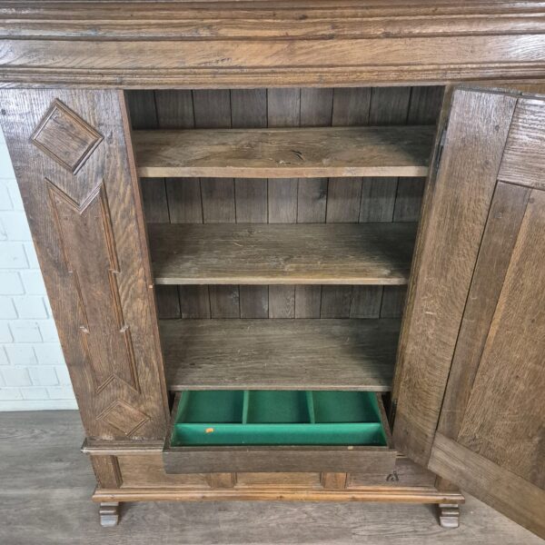 Schrank Geschirrschrank Barock 1770 Eiche – Bild 12