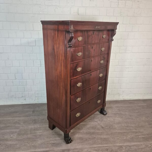 Hochkommode Biedermeier 1810 Mahagoni