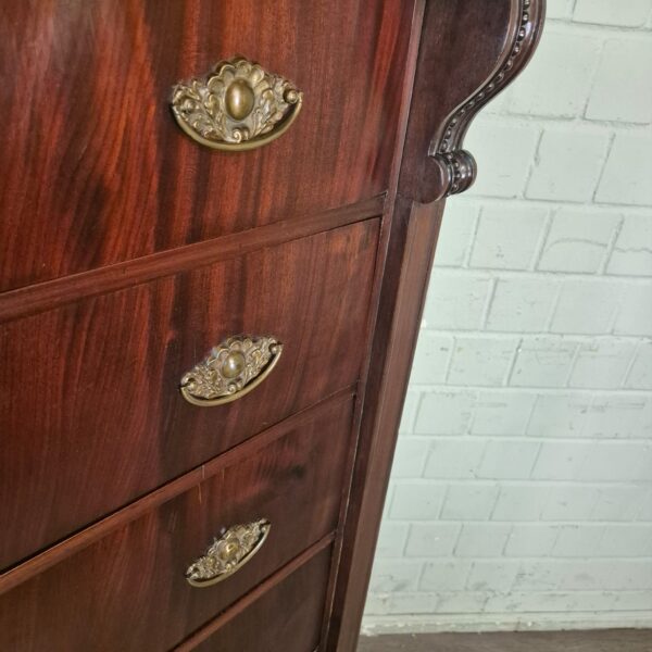 Hochkommode Biedermeier 1810 Mahagoni – Bild 8