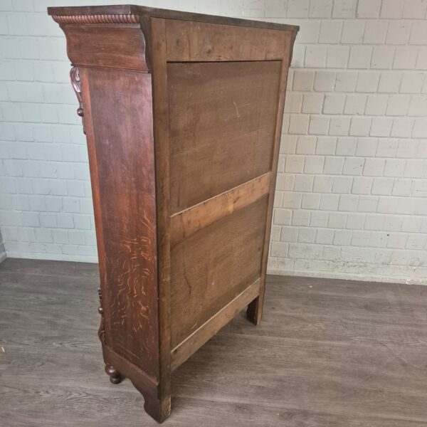 Sekretär Hochkommode Biedermeier 1830 Eiche – Bild 14