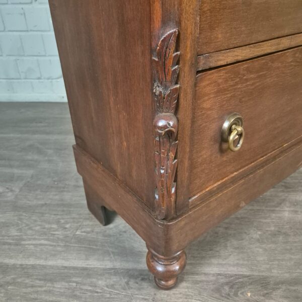 Sekretär Hochkommode Biedermeier 1830 Eiche – Bild 5