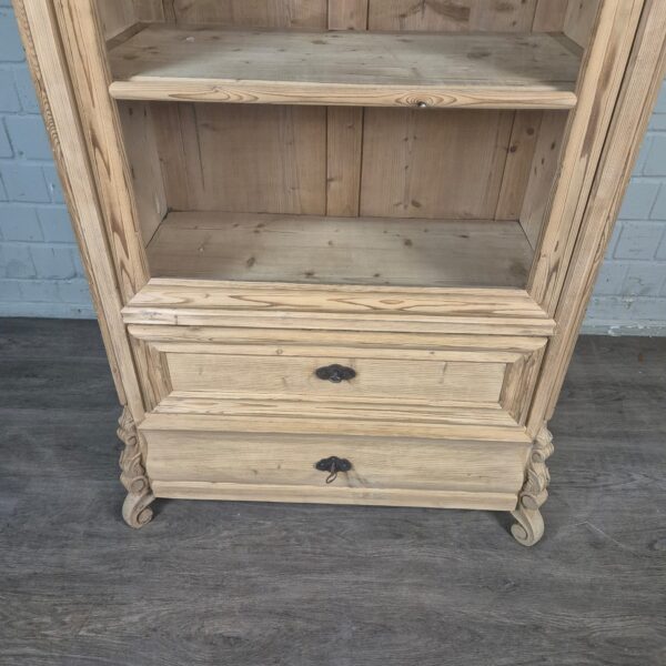 Vitrine Geschirrschrank Louis Philippe 1860 Kiefer – Bild 5