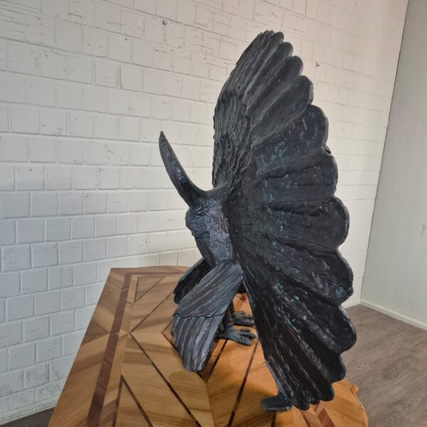 Skulptur Dekoration Pfau Metall 0,89 m – Bild 9