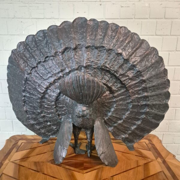 Skulptur Dekoration Pfau Metall 0,89 m – Bild 7