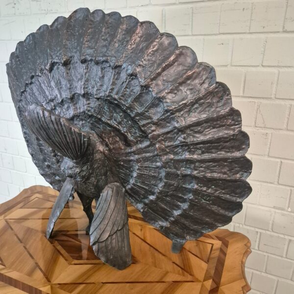 Skulptur Dekoration Pfau Metall 0,89 m – Bild 6