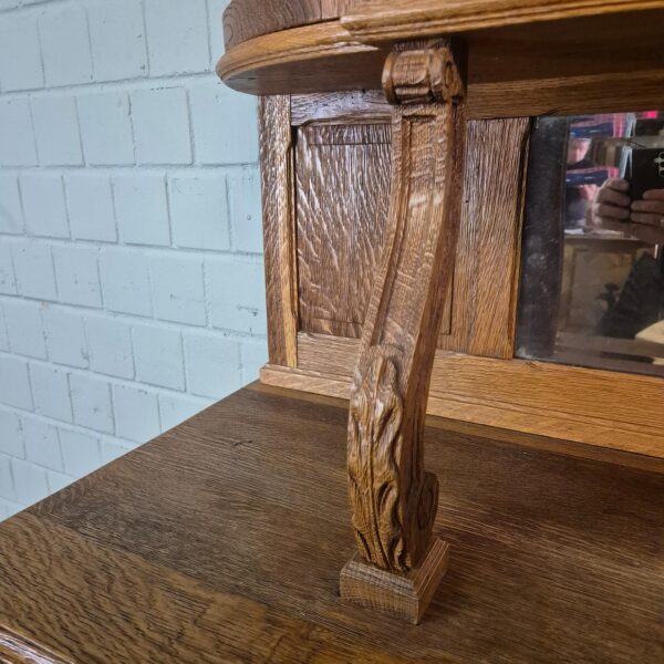 Buffetschrank Schrank Jugendstil 1910 Eiche – Bild 10