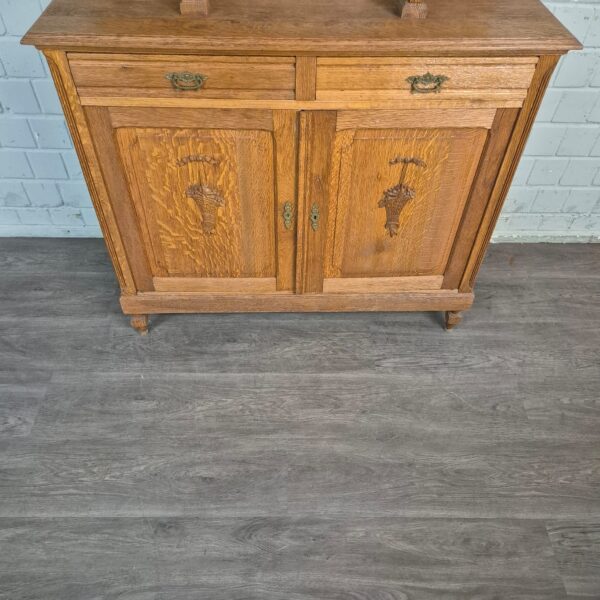 Buffetschrank Schrank Jugendstil 1910 Eiche – Bild 4