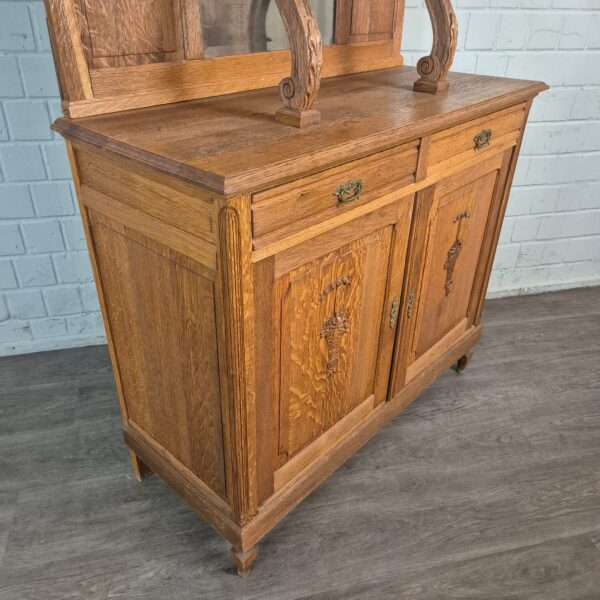 Buffetschrank Schrank Jugendstil 1910 Eiche – Bild 6