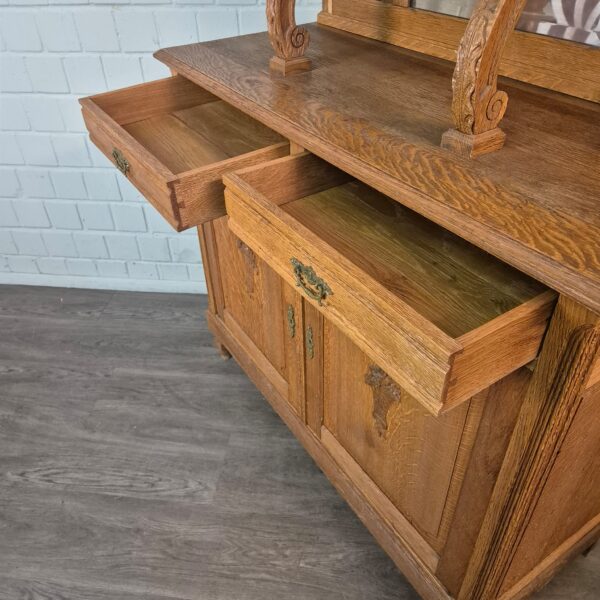 Buffetschrank Schrank Jugendstil 1910 Eiche – Bild 16