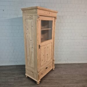 Vitrine Geschirrschrank Gründerzeit 1880 Kiefer