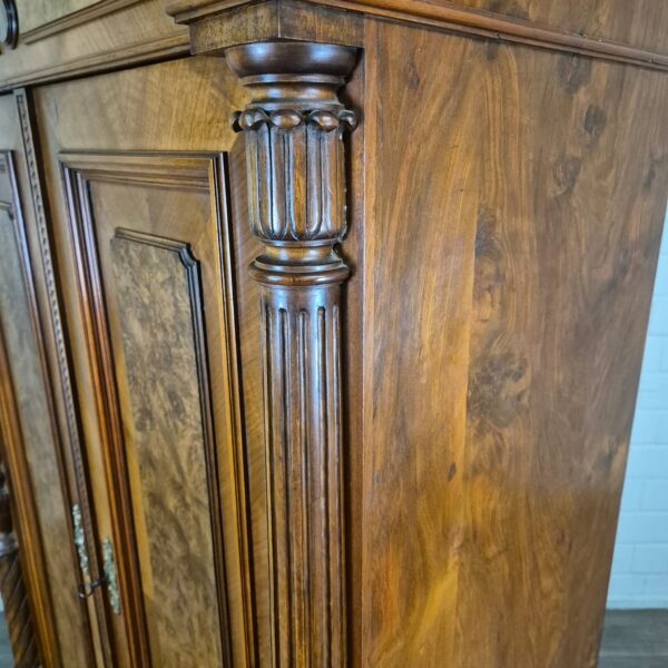 Kleiderschrank Schrank Gründerzeit 1880 Nussbaum – Bild 5