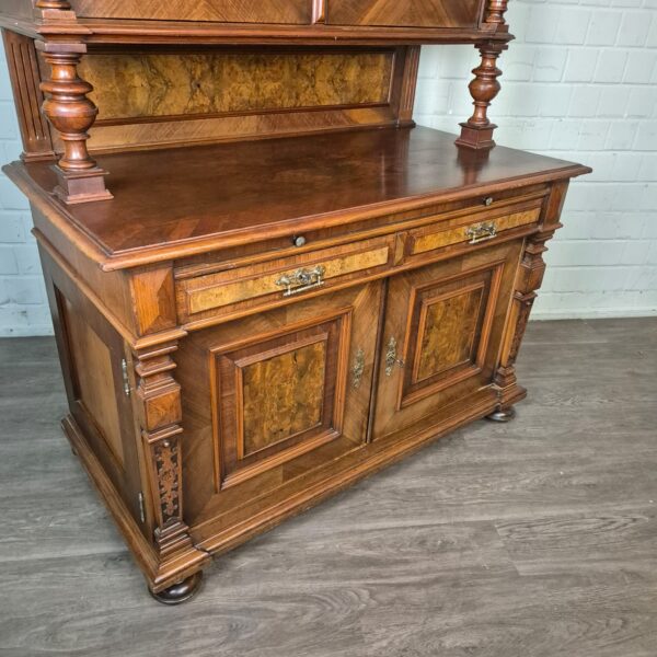Buffetschrank Schrank Gründerzeit 1880 Nussbaum – Bild 5