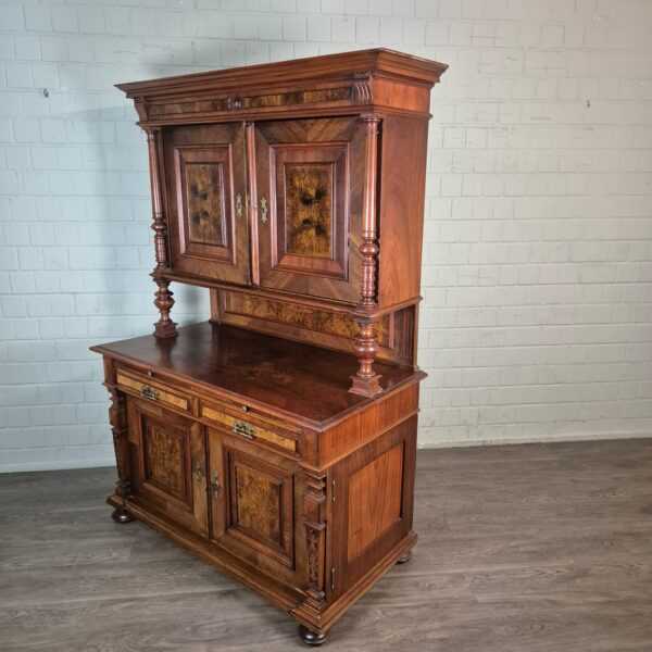 Buffetschrank Schrank Gründerzeit 1880 Nussbaum – Bild 2