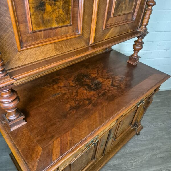 Buffetschrank Schrank Gründerzeit 1880 Nussbaum – Bild 4