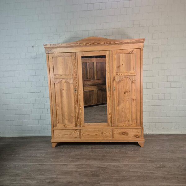 Schrank Kleiderschrank Jugendstil 1910 Kiefer – Bild 2
