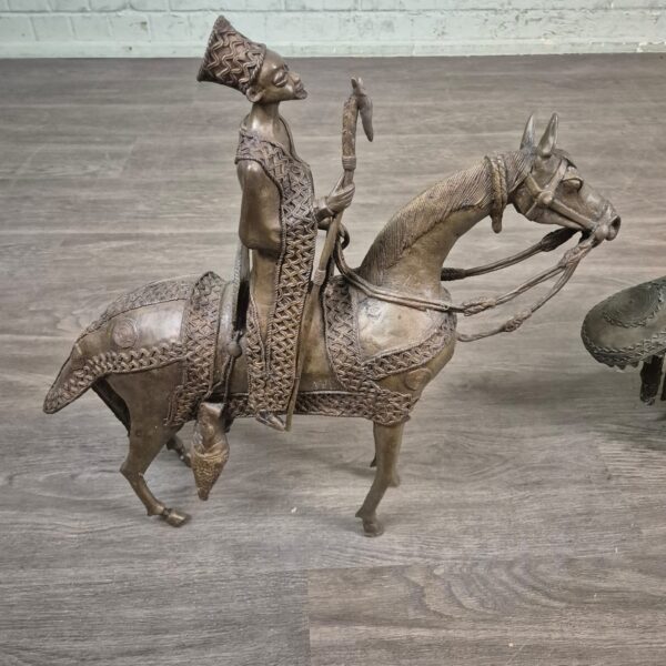 Skulpturen Dekoration Reiter-Set Bronze Antik 1860 – Bild 13
