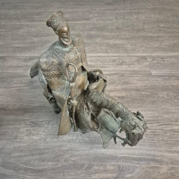 Skulpturen Dekoration Reiter-Set Bronze Antik 1860 – Bild 10