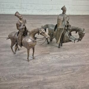 Skulpturen Dekoration Reiter-Set Bronze Antik 1860