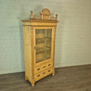Vitrine Geschirrschrank Jugendstil 1900 Kiefer