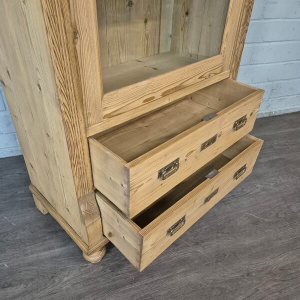 Vitrine Geschirrschrank Jugendstil 1900 Kiefer – Bild 14