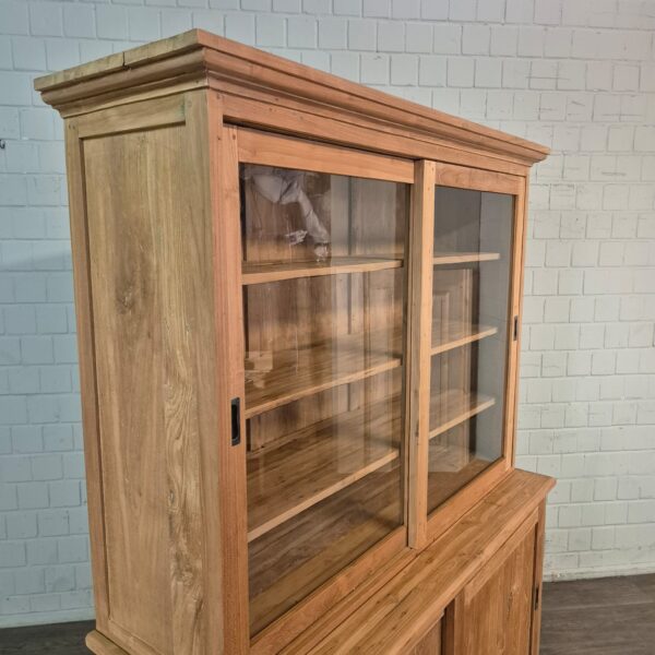 Vitrine Bücherschrank Teakholz 1,50 m – Bild 3