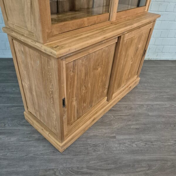 Vitrine Bücherschrank Teakholz 1,50 m – Bild 4